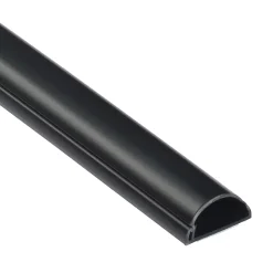 D-Line Goulotte décorative demi-ronde noire auto-adhésive 30x15mm, 2m