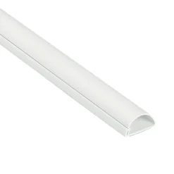 D-Line Goulotte décorative demi-ronde blanche auto-adhésive 30 x 15 mm, 1 m