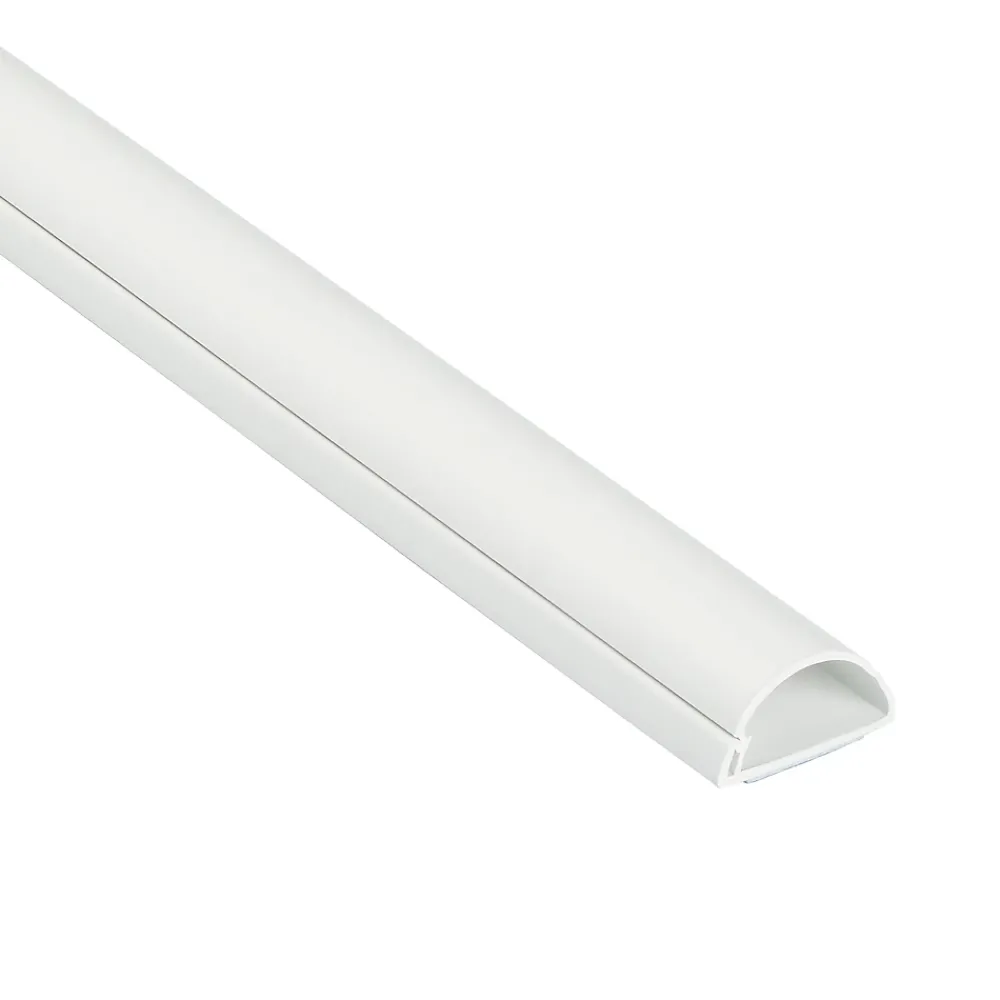 D-Line Goulotte décorative demi-ronde blanche auto-adhésive 30 x 15 mm, 1 m