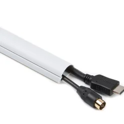 D-Line Goulotte décorative demi-ronde blanche auto-adhésive 30 x 15 mm, 1 m