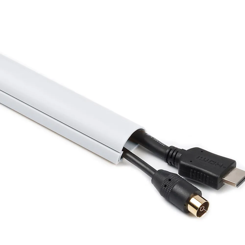 D-Line Goulotte décorative demi-ronde blanche auto-adhésive 30 x 15 mm, 1 m