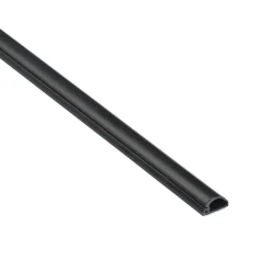 D-Line Goulotte décorative demi-ronde noire auto-adhésive 16 x 8 mm, 1 m