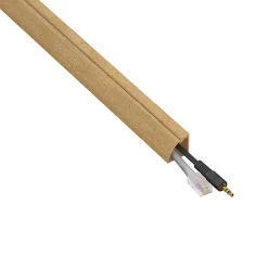 D-Line Goulotte décorative quart de cercle effet bois vernis auto-adhésive 22x22mm, 2m