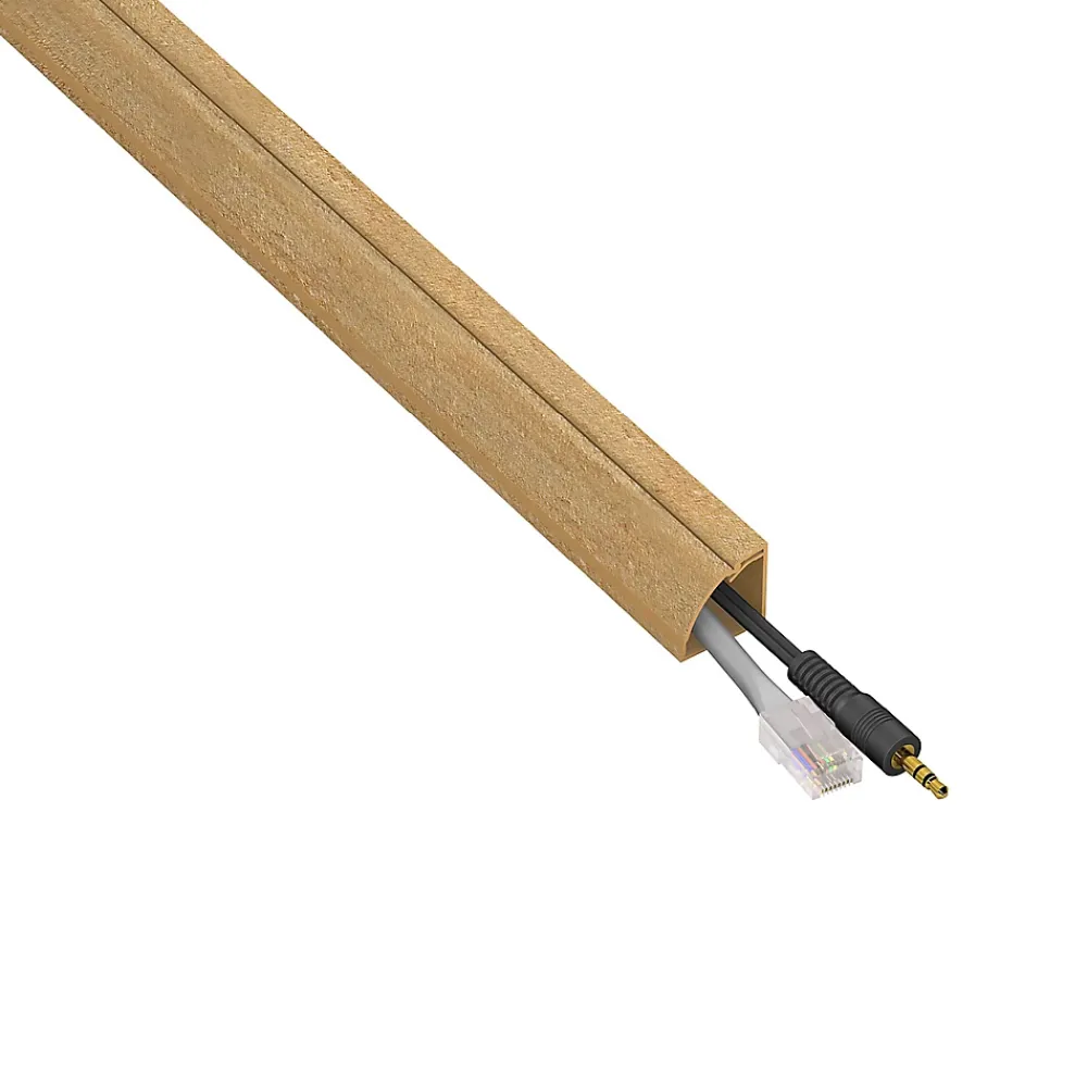 D-Line Goulotte décorative quart de cercle effet bois vernis auto-adhésive 22x22mm, 2m