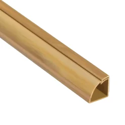 D-Line Moulure, Goulotte Et Plinthe-Goulotte décorative quart de cercle effet chêne auto-adhésive 22x22mm, 2m