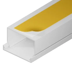 Edo Moulure, Goulotte Et Plinthe-Goulotte électrique PVC autoadhésive 40x25 mm 2 m blanche