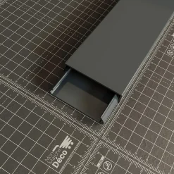 Mon Marché Déco Goulotte TV Cache-Câble Adhésive Carrée PVC - L. 1,20 m - Anthracite