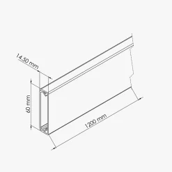 Mon Marché Déco Goulotte TV Cache-Câble Adhésive Carrée PVC - L. 1,20 m - Anthracite