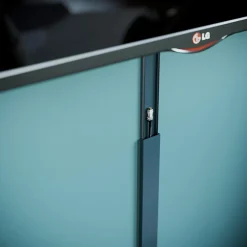 Mon Marché Déco Moulure, Goulotte Et Plinthe-Goulotte TV Cache-Câble Carrée PVC - L. 2 m - Anthracite