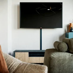 Mon Marché Déco Moulure, Goulotte Et Plinthe-Goulotte TV Cache-Câble Carrée PVC - L. 2 m - Anthracite