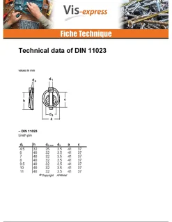 Vis Express Goupille clips Acier zingué 4.5 - 1 pièce