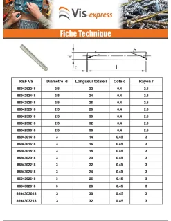Vis Express Goupille Et Circlip-Goupille Conique 3X16 Inox A1 - 1 pièce