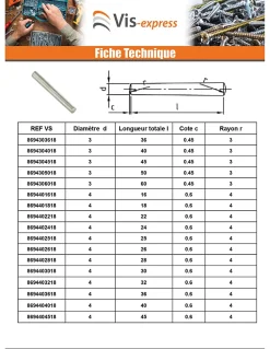 Vis Express Goupille Et Circlip-Goupille Conique 6X40 Inox A1 - 1 pièce