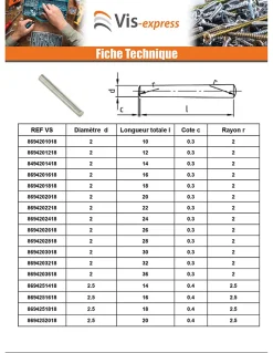 Vis Express Goupille Et Circlip-Goupille Conique 6X40 Inox A1 - 1 pièce