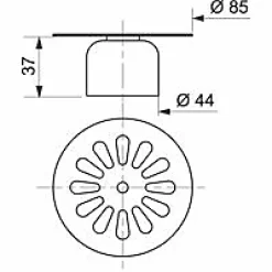 Wirquin Grille cloche marguerite Ø85 mm