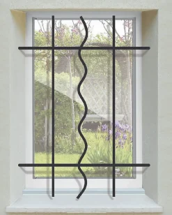DMS Grille de Defense Azur pour Fenetre H 135 cm x L 120 cm (côte tableau)