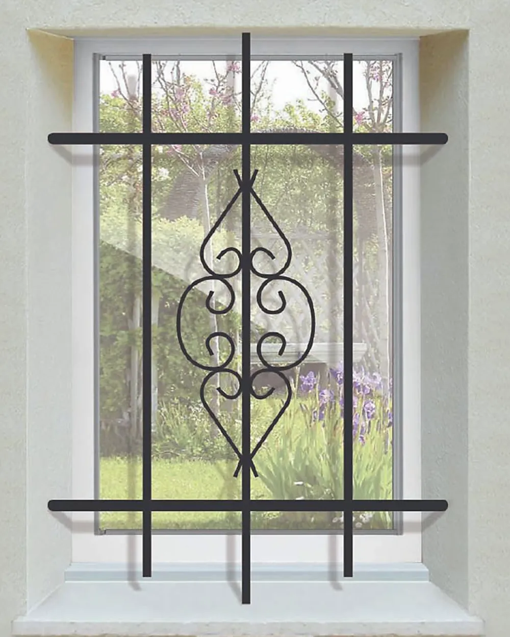 DMS Grille de Defense Byzance pour Fenetre H 135 cm x L 100 cm (côte tableau)