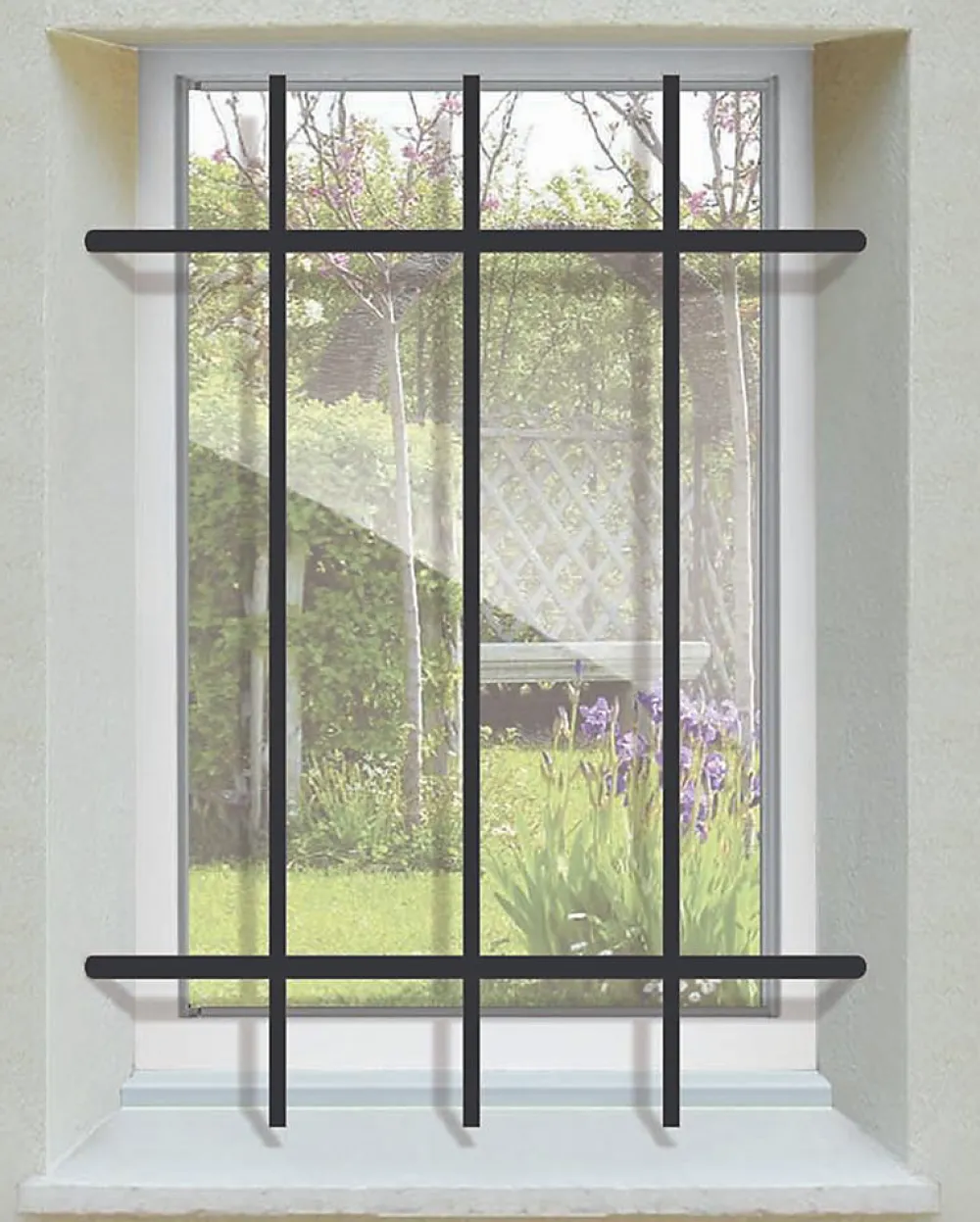 DMS Grille De Défense Pour Fenêtre-Grille de Defense Close pour Fenetre H 115 cm x L 120 cm (côte tableau)