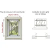 DMS Grille de Defense Close pour Fenetre H 105 cm x L 80 cm (côte tableau)