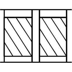DMS Grille De Défense Pour Fenêtre-Grille de Defense Diago pour Fenetre H 115 cm x L 140 cm (côte tableau)