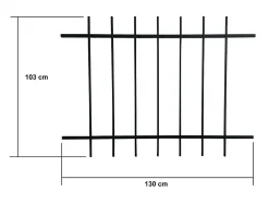 DMS Grille De Défense Pour Fenêtre-Grille de Defense DISTRI pour Fenetre H 115 cm x L 120 cm (côte tableau)