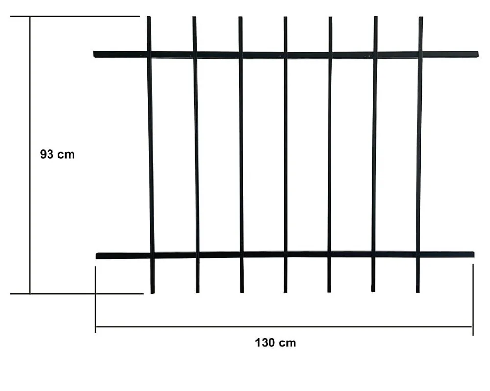 DMS Grille De Défense Pour Fenêtre-Grille de Defense DISTRI pour Fenetre H 105 cm x L 120 cm (côte tableau)