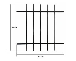 DMS Grille De Défense Pour Fenêtre-Grille de Defense DISTRI pour Fenetre H 95 cm x L 80 cm (côte tableau)