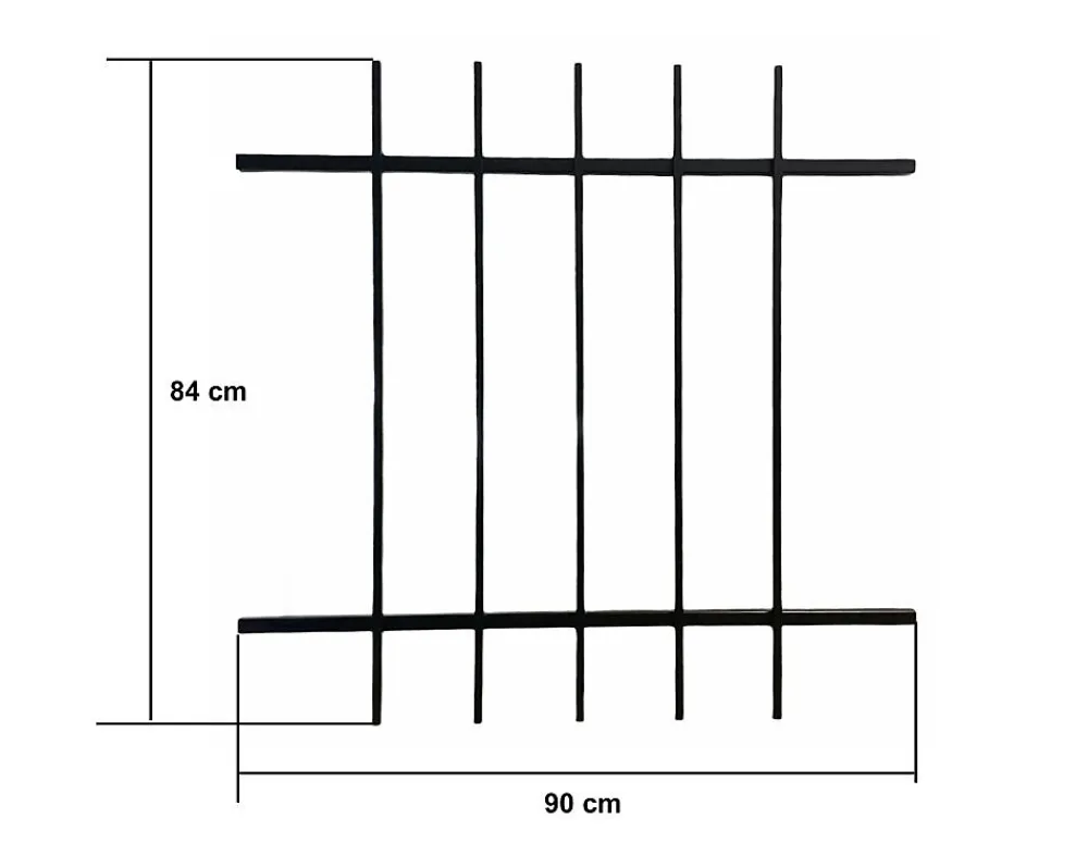 DMS Grille De Défense Pour Fenêtre-Grille de Defense DISTRI pour Fenetre H 95 cm x L 80 cm (côte tableau)
