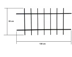 DMS Grille De Défense Pour Fenêtre-Grille de Defense DISTRI pour Fenetre H 75 cm x L 120 cm (côte tableau)