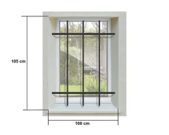DMS Grille De Défense Pour Fenêtre-Grille de Defense DISTRI pour Fenetre H 105 cm x L 100 cm (côte tableau)