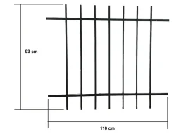 DMS Grille De Défense Pour Fenêtre-Grille de Defense DISTRI pour Fenetre H 105 cm x L 100 cm (côte tableau)