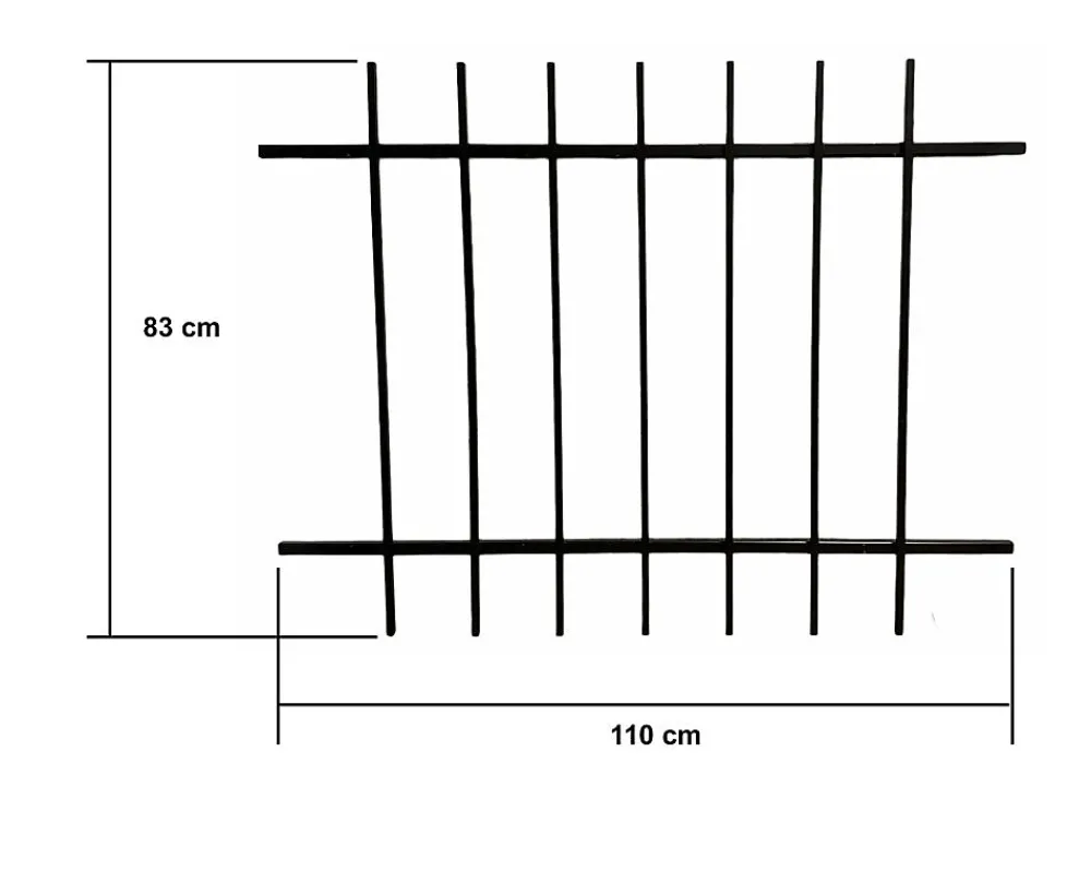 DMS Grille de Defense DISTRI pour Fenetre H 95 cm x L 100 cm (côte tableau)