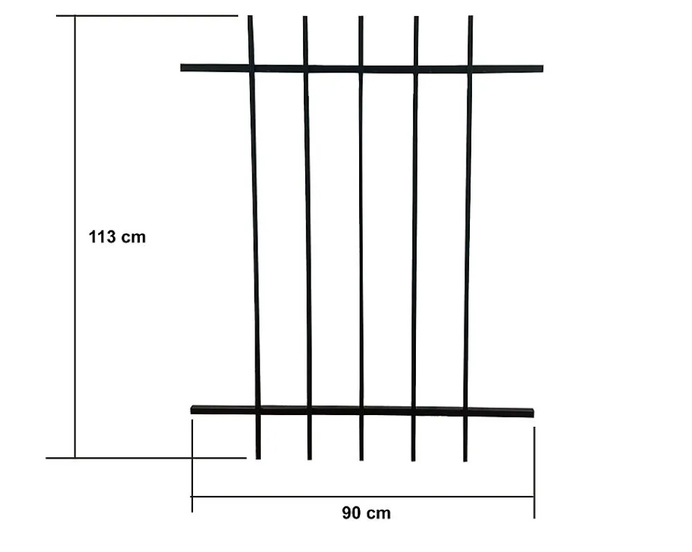 DMS Grille de Defense DISTRI pour Fenetre H 125 cm x L 80 cm (côte tableau)