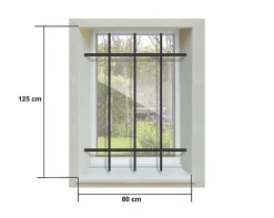 DMS Grille de Defense DISTRI pour Fenetre H 125 cm x L 80 cm (côte tableau)