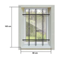DMS Grille de Defense DISTRI pour Fenetre H 105 cm x L 60 cm (côte tableau)