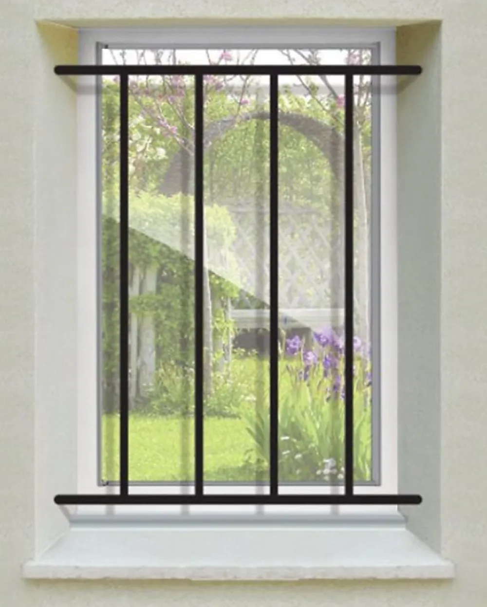 DMS Grille de Defense Droite pour Fenetre H 115 cm x L 60 cm (côte tableau)