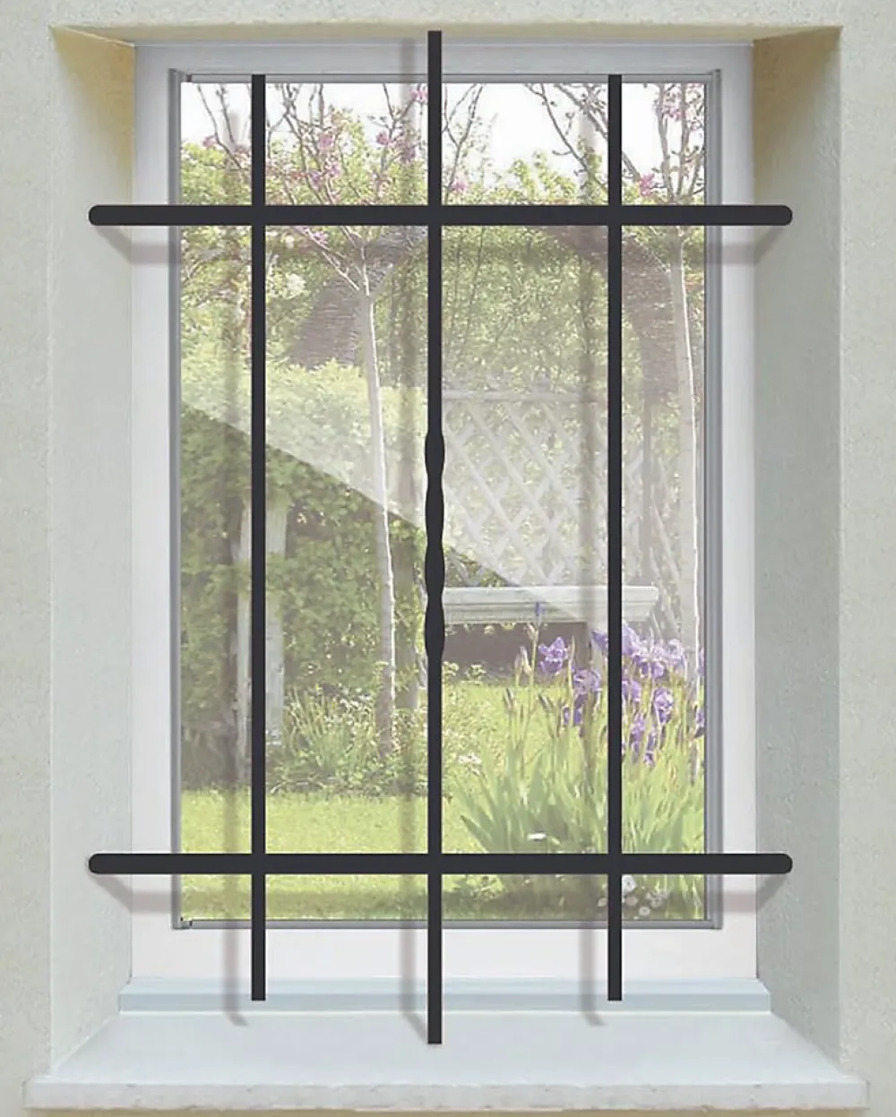 DMS Grille De Défense Pour Fenêtre-Grille de Defense Droite Torsadee pour Fenetre H 95 cm x L 60 cm (côte tableau)
