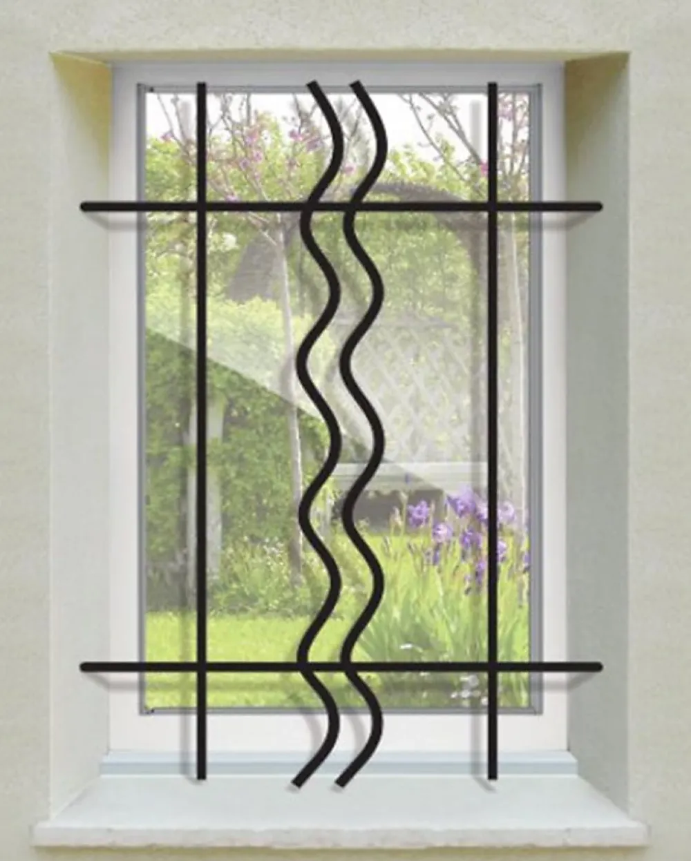 DMS Grille de Defense Duo pour Fenetre H 75 cm x L 120 cm (côte tableau)