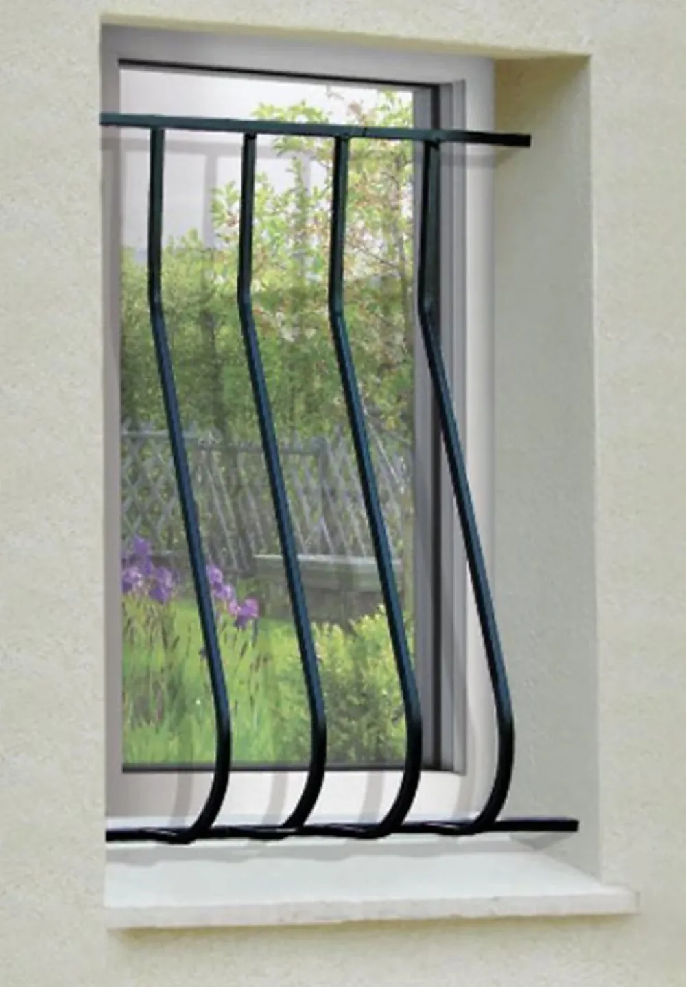 DMS Grille de Defense Galbee Simple pour Fenetre H 105 cm x L 120 cm (côte tableau)