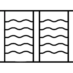 DMS Grille de Defense Oceane pour Fenetre H 135 cm x L 60 cm (côte tableau)