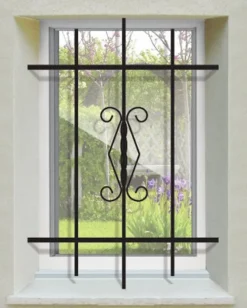 DMS Grille De Défense Pour Fenêtre-Grille de Defense Rustique pour Fenetre H 75 cm x L 100 cm (côte tableau)