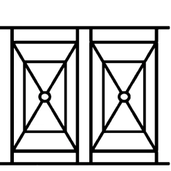 DMS Grille de Defense Tolosa pour Fenetre H 125 cm x L 120 cm (côte tableau)