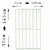 Adaptta Cerrajería Adaptable Grille de défense réglable pour fenêtre (largeur et hauteur) de 55x95 cm à 100x165 cm blanche