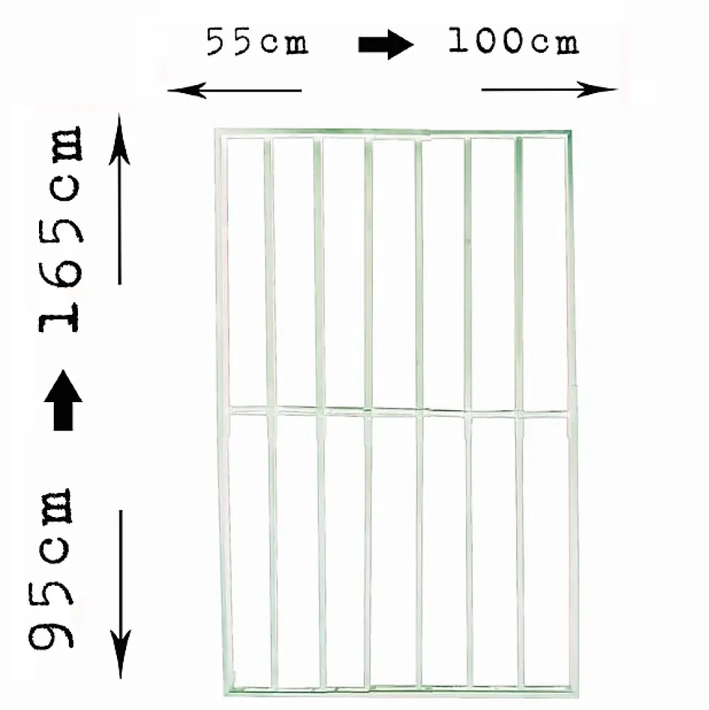 Adaptta Cerrajería Adaptable Grille de défense réglable pour fenêtre (largeur et hauteur) de 55x95 cm à 100x165 cm blanche