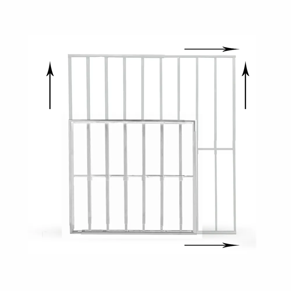 Adaptta Cerrajería Adaptable Grille de défense réglable pour fenêtre (largeur et hauteur) de 55x95 cm à 100x165 cm blanche