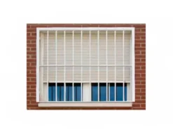 Adaptta Cerrajería Adaptable Grille de défense réglable pour fenêtre (largeur et hauteur) de 55x55 cm à 100x100 cm blanche