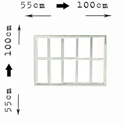 Adaptta Cerrajería Adaptable Grille de défense réglable pour fenêtre (largeur et hauteur) de 55x55 cm à 100x100 cm blanche