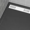 Galedo Grille d'évacuation l.69,5 cm pour receveur de douche Pedra et Pure 2, blanc,