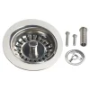 Grille d'évier anti-déchets en inox ronde Ø8 cm
