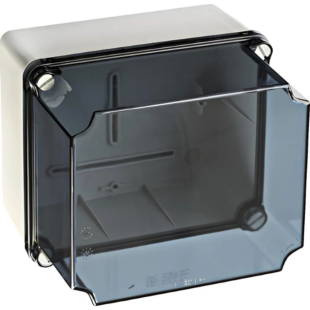 Ide Boîte De Dérivation-Gslt171 Boitier Industriel étanche Ip67 Avec Bords Lisses, Couvercle Réhaussé Transparent Dim.175x151x155